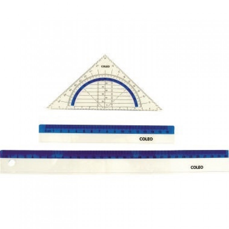 Coleo Geometrie-Zeichenset 744232 1 Geodreieck, 2 Lineale Coleo Geometrie-Zeichenset 744232 1 Geodreieck, 2 Lineale