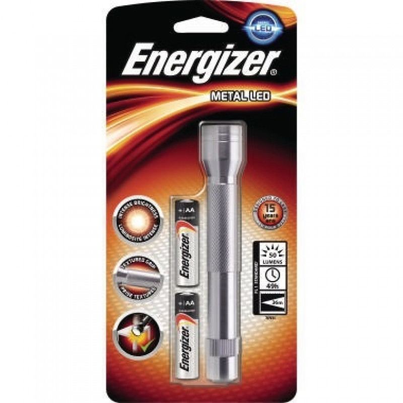 Energizer Taschenlampe E300695900 Metall LED +2AA silber Energizer Taschenlampe E300695900 Metall LED +2AA silber