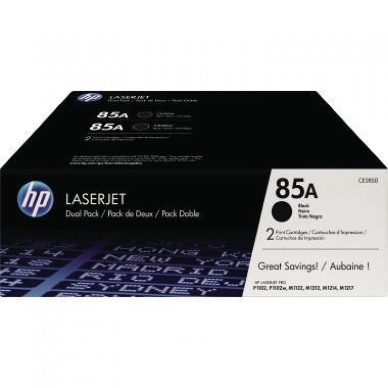 HP Toner CE285AD 85A 1.600Seiten schwarz 2 St./Pack.