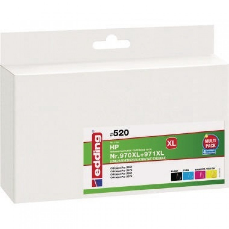 edding Tintenpatrone 18-520 wie HP Nr.970XL/971XL 4 St./Pack. edding Tintenpatrone 18-520 wie HP Nr.970XL/971XL 4 St./Pack.