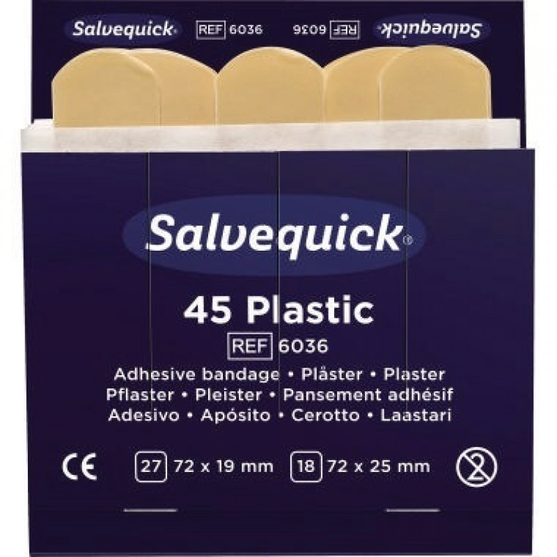 Salvequick Pflasterstrip Refill 6036 1009036 45 St./Pack. Salvequick Pflasterstrip Refill 6036 1009036 45 St./Pack.