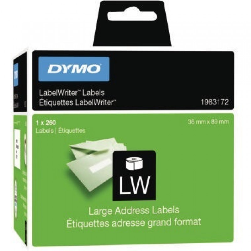 DYMO Adressetikett 1983172 36x89mm ws 260 St./Rl. DYMO Adressetikett 1983172 36x89mm ws 260 St./Rl.