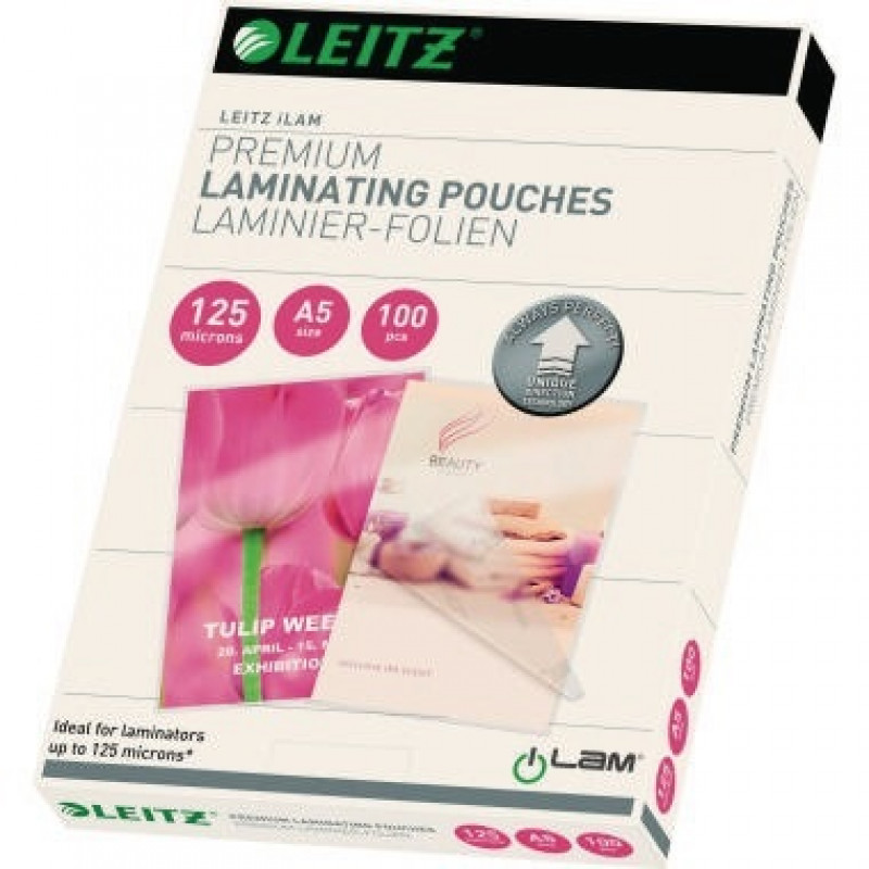 Leitz Laminierfolie UDT 74930000 DIN A5 125mic 100 St./Pack. Leitz Laminierfolie UDT 74930000 DIN A5 125mic 100 St./Pack.