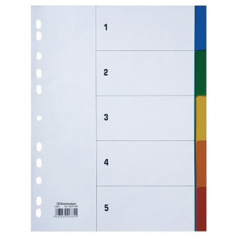 Soennecken Register 1527 DIN A4 blanko volle Höhe PP farbig Soennecken Register 1527 DIN A4 blanko volle Höhe PP farbig
