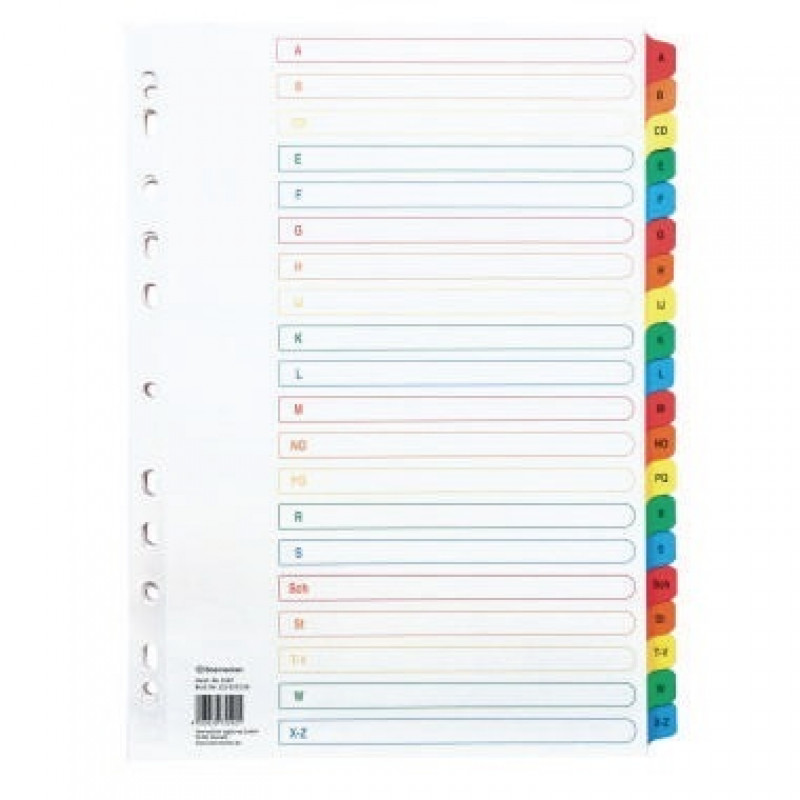 Soennecken Register 1587 DIN A4 A-Z volle Höhe Karton farbig Soennecken Register 1587 DIN A4 A-Z volle Höhe Karton farbig