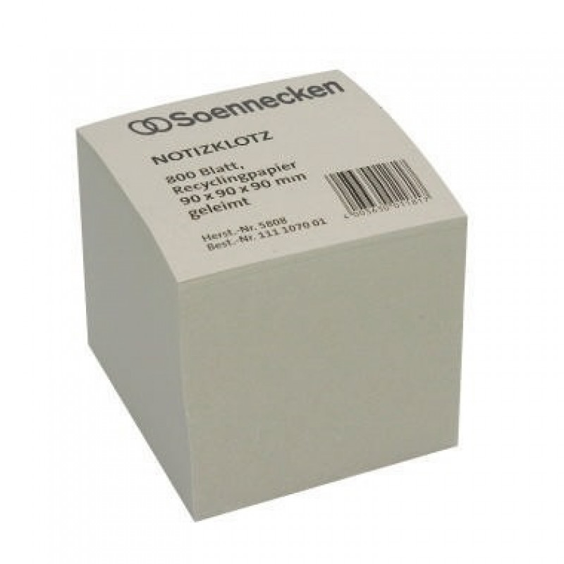 Soennecken Zettelklotz 5808 9x9x9cm Recycling 800Blatt Soennecken Zettelklotz 5808 9x9x9cm Recycling 800Blatt