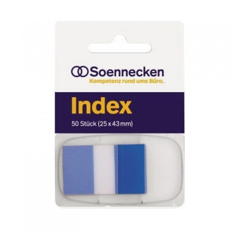Soennecken Haftstreifen Index 5822 25x43mm 50Streifen blau Soennecken Haftstreifen Index 5822 25x43mm 50Streifen blau