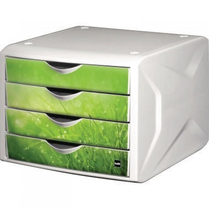 Helit Schubladenbox Chameleon H6129650 4Schübe A4/C4 springtime Helit Schubladenbox Chameleon H6129650 4Schübe A4/C4 springtime