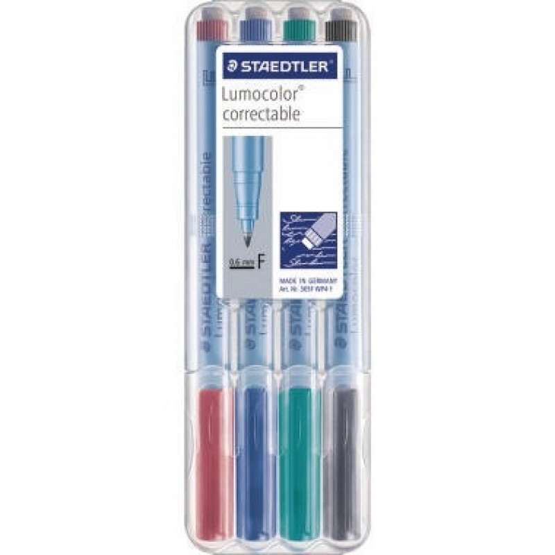 STAEDTLER Folienstift Lumocolor 305F WP4-1 F f. sort. 4 St./Pack STAEDTLER Folienstift Lumocolor 305F WP4-1 F f. sort. 4 St./Pack