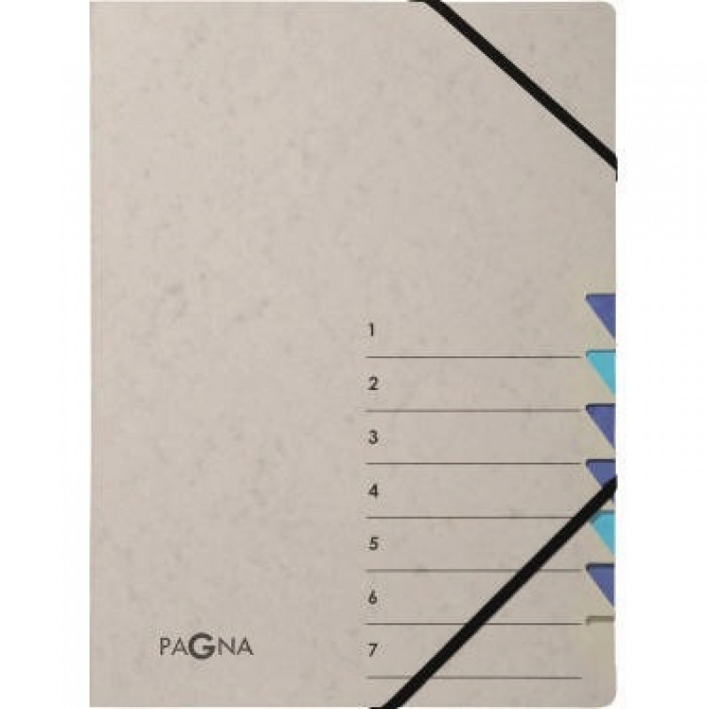 Pagna Ordnungsmappe Easy Grey 44307-02 7 Fächer blau Pagna Ordnungsmappe Easy Grey 44307-02 7 Fächer blau