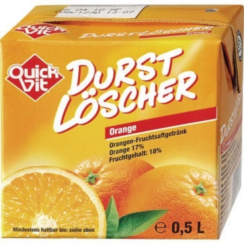 QuickVit Getränk Orange 686322 TetraPak 0,5l 12 St./Pack.