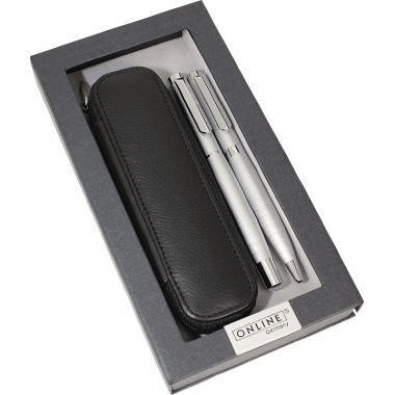 ONLINE Schreibgeräteset 31738 FH/KS/Etui True Silver ONLINE Schreibgeräteset 31738 FH/KS/Etui True Silver