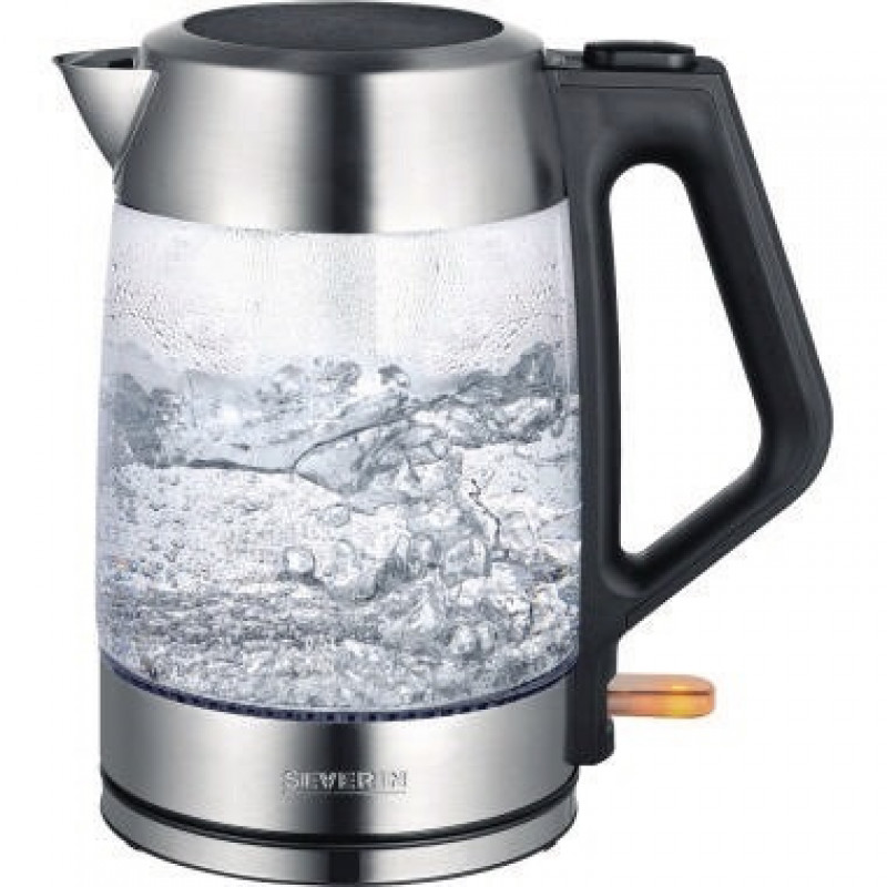 SEVERIN Wasserkocher WK 3475 1,7l Glas/Edelstahl