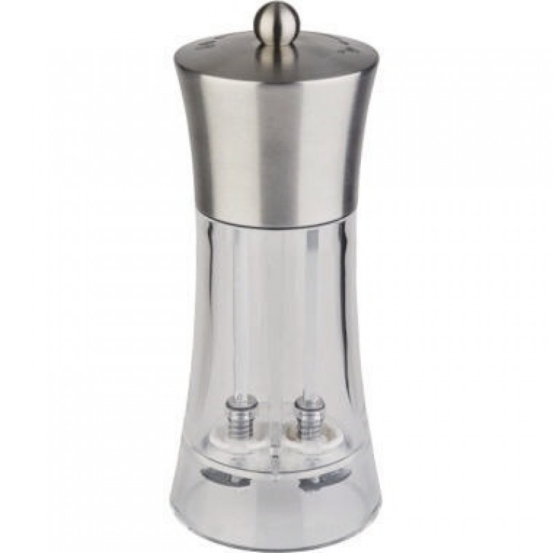 APS Mühle 40545 2in1 Salz/Pfeffer 18,5cm Edelstahl Acryl APS Mühle 40545 2in1 Salz/Pfeffer 18,5cm Edelstahl Acryl