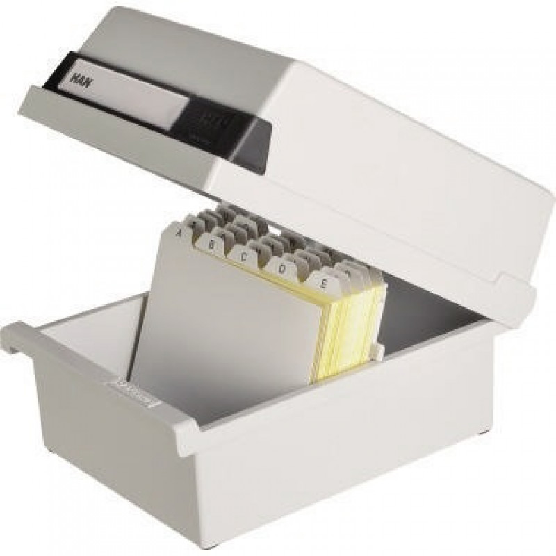 HAN Karteikasten 966-11 DIN A6 quer max. 800Karten PS lichtgrau HAN Karteikasten 966-11 DIN A6 quer max. 800Karten PS lichtgrau