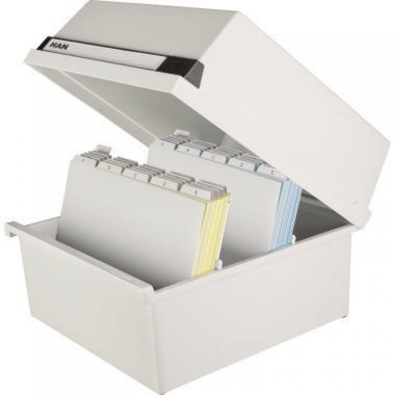 HAN Karteikasten 954-11 DIN A4 quer max. 1300Karten PS lichtgrau HAN Karteikasten 954-11 DIN A4 quer max. 1300Karten PS lichtgrau