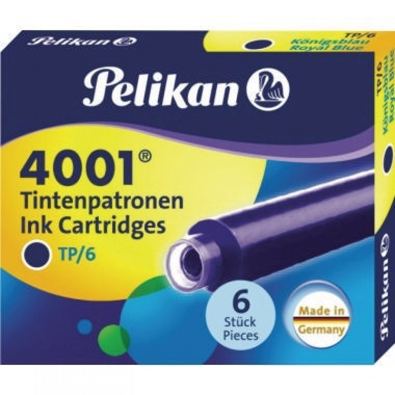 Pelikan Tintenpatrone 4001 TP/6 301176 königsblau 6 St./Pack. Pelikan Tintenpatrone 4001 TP/6 301176 königsblau 6 St./Pack.