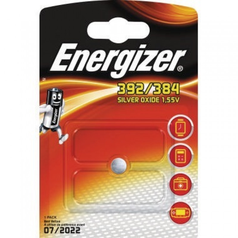 Energizer Knopfzelle E300781701 SR41 Silber 1,5V 44mAh Energizer Knopfzelle E300781701 SR41 Silber 1,5V 44mAh