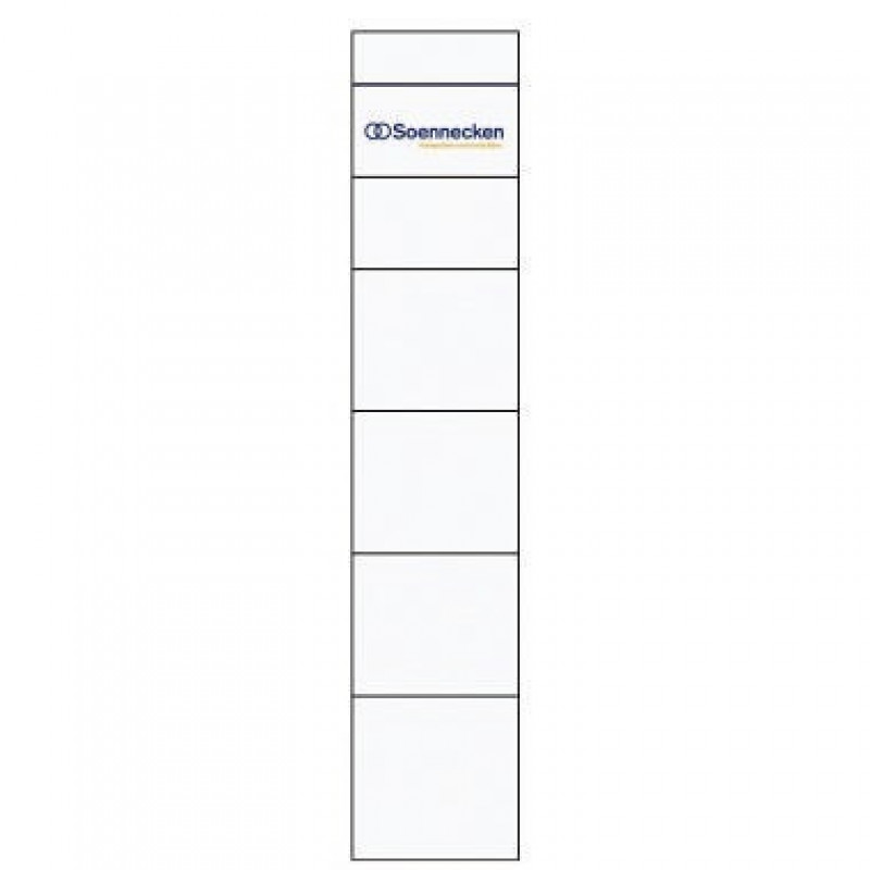 Soennecken Einsteckrückenschild 3348 schmal/kurz weiß 10 St,./Pack. Soennecken Einsteckrückenschild 3348 schmal/kurz weiß 10 St,./Pack.