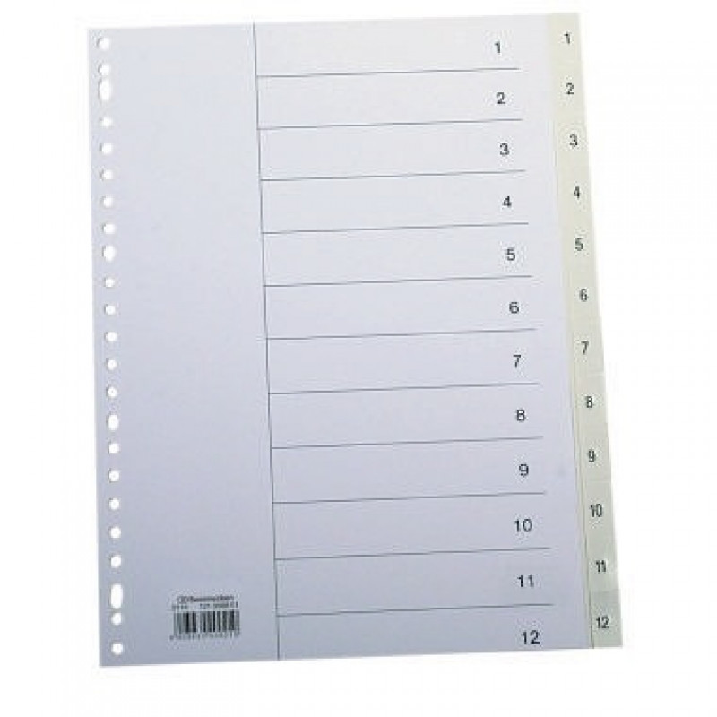 Soennecken Register 2116 DIN A4 1-12 volle Höhe PP weiß Soennecken Register 2116 DIN A4 1-12 volle Höhe PP weiß