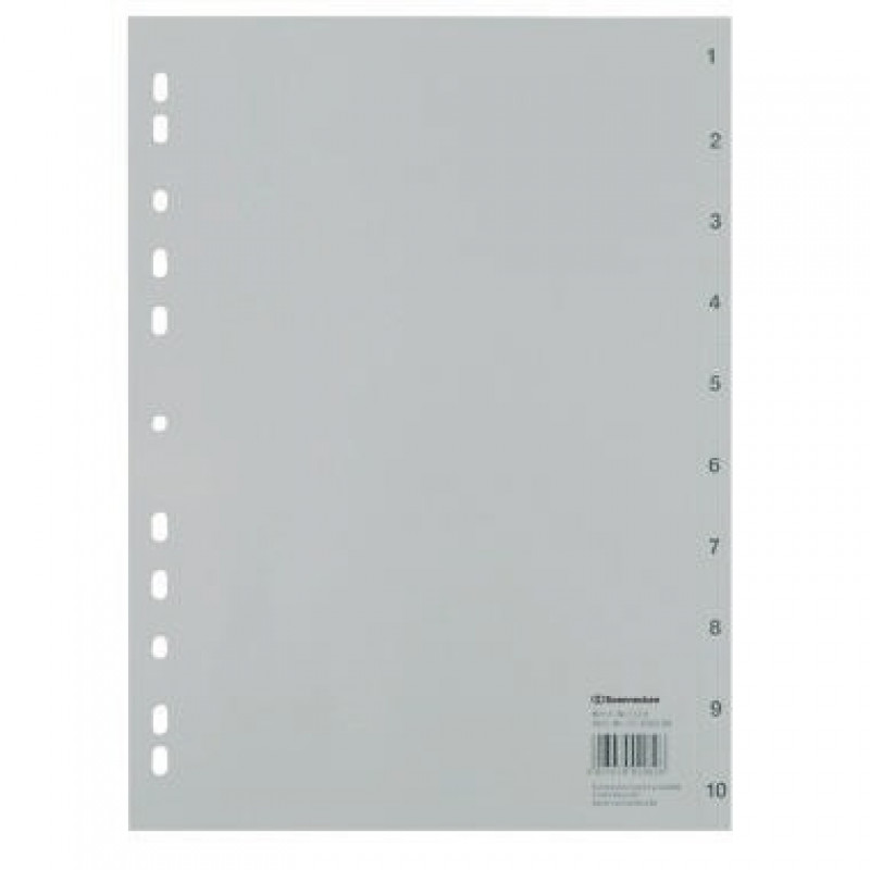 Soennecken Register 1519 1-10 DIN A4 volle Höhe PP grau Soennecken Register 1519 1-10 DIN A4 volle Höhe PP grau
