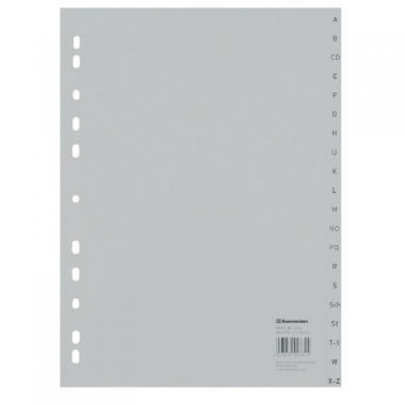 Soennecken Register 1524 DIN A4 A-Z volle Höhe PP grau Soennecken Register 1524 DIN A4 A-Z volle Höhe PP grau