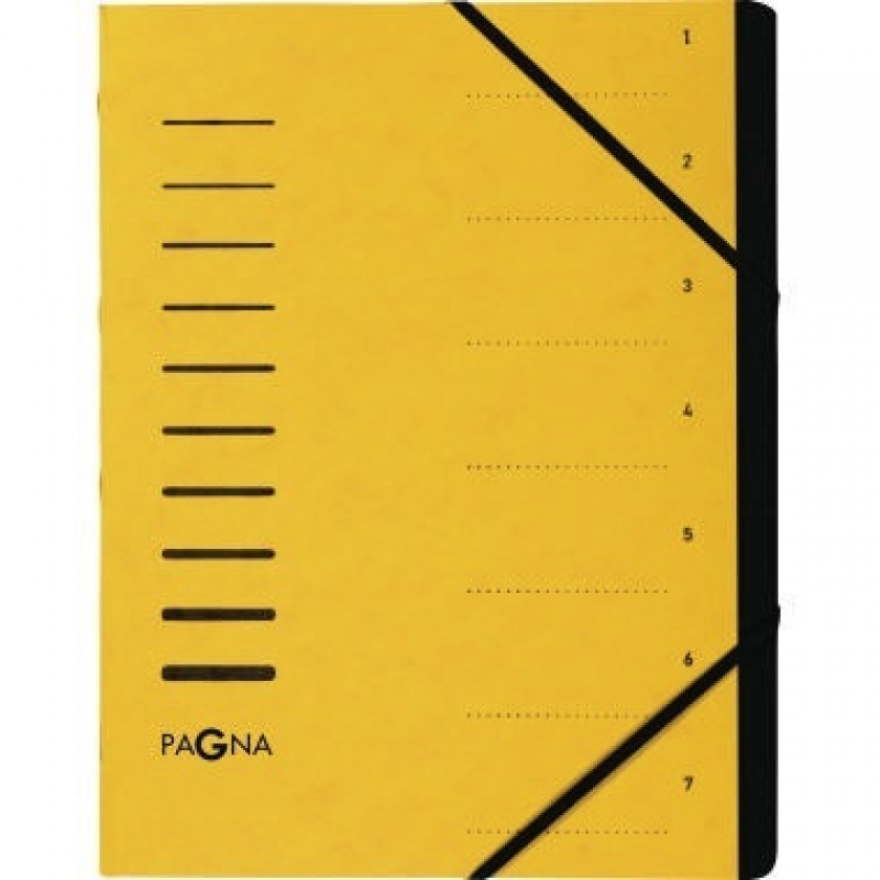 PAGNA Ordnungsmappe 40058-05 DIN A4 7Fächer Pressspan gelb PAGNA Ordnungsmappe 40058-05 DIN A4 7Fächer Pressspan gelb