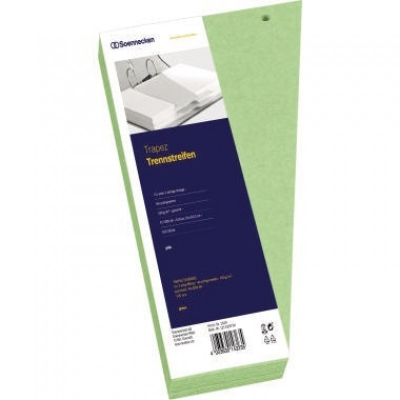 Soennecken Trennstreifen 1629 12,5/6,5x24cm grün 100 St./Pack.