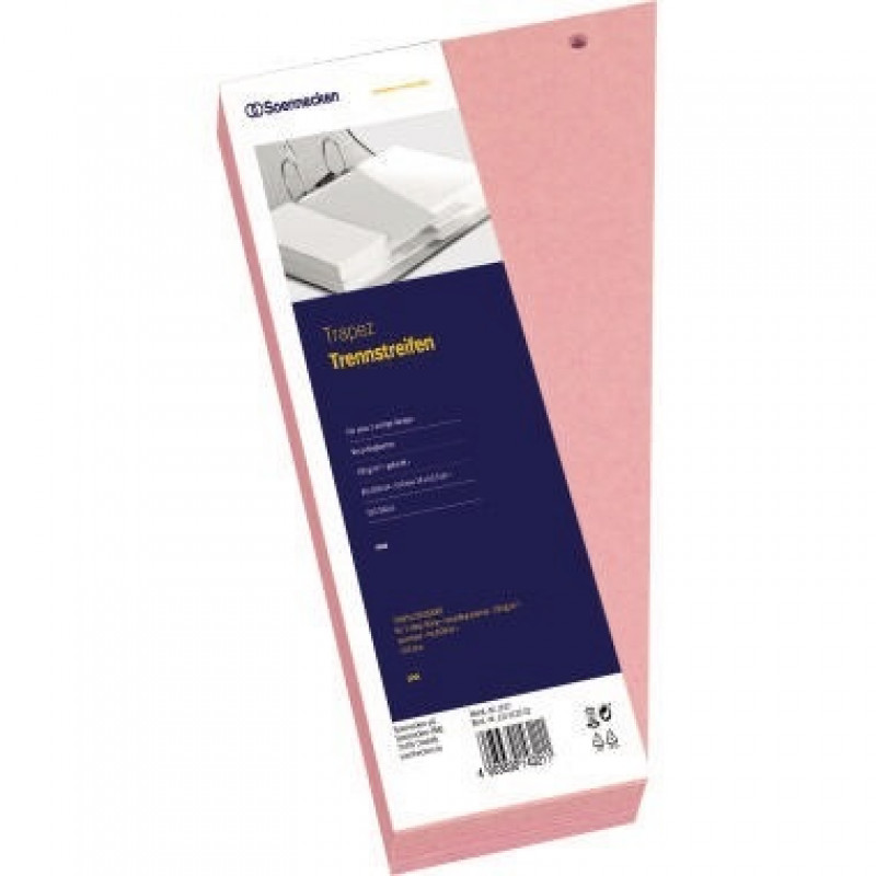 Soennecken Trennstreifen 1627 12,5/6,5x24cm rosa 100 St./Pack.