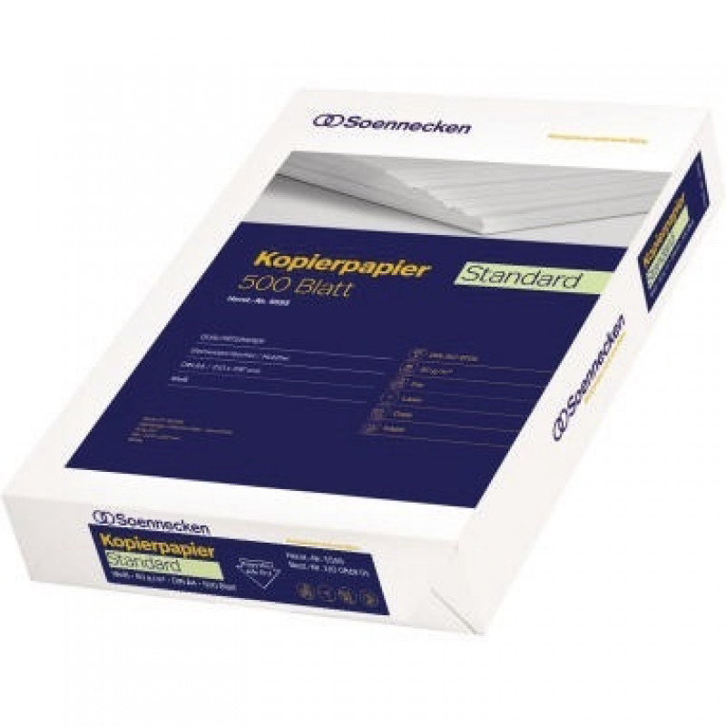 Soennecken Kopierpapier Standard 5555 DIN A4 80g weiß 500 Bl./Pack. Soennecken Kopierpapier Standard 5555 DIN A4 80g weiß 500 Bl./Pack.