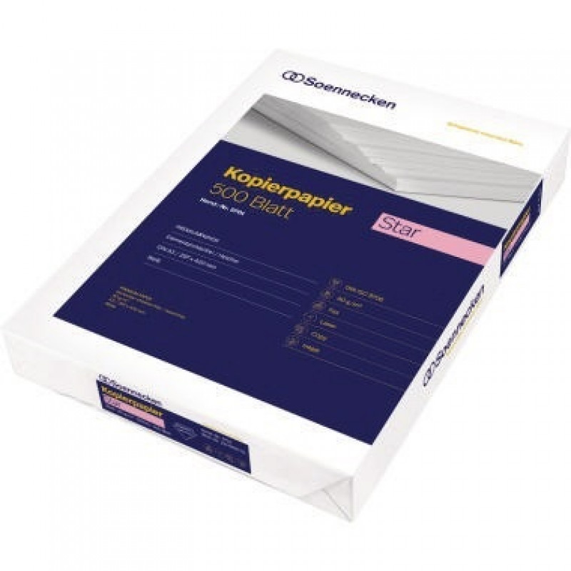 Soennecken Kopierpapier Star 5701 DIN A3 80g weiß 500 Bl./Pack. Soennecken Kopierpapier Star 5701 DIN A3 80g weiß 500 Bl./Pack.