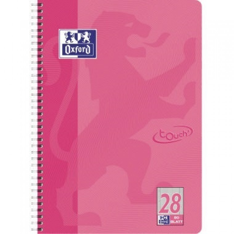 Oxford Collegeblock Touch 400086496 A4+ L28 kariert rosa Oxford Collegeblock Touch 400086496 A4+ L28 kariert rosa