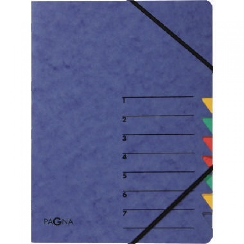 PAGNA Ordnungsmappe EASY 24061-02 DIN A4 7Fächer Pressspann blau PAGNA Ordnungsmappe EASY 24061-02 DIN A4 7Fächer Pressspann blau