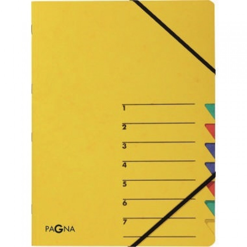 PAGNA Ordnungsmappe EASY 24061-05 DIN A4 7Fächer Pressspann gelb PAGNA Ordnungsmappe EASY 24061-05 DIN A4 7Fächer Pressspann gelb