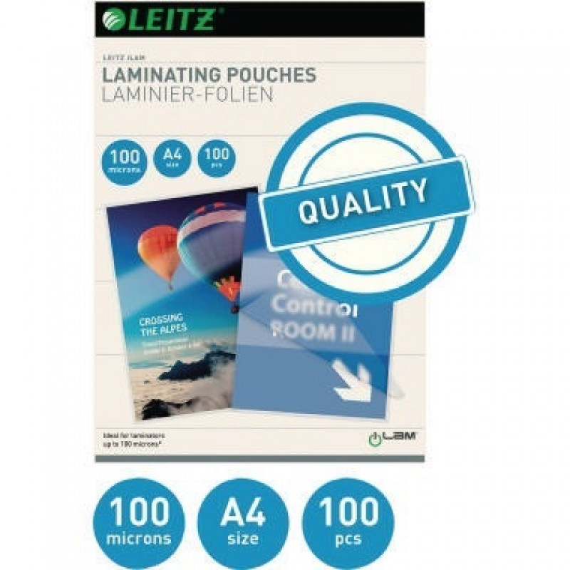 Leitz Laminierfolie 33826 DIN A4 100mic 100 St./Pack. Leitz Laminierfolie 33826 DIN A4 100mic 100 St./Pack.
