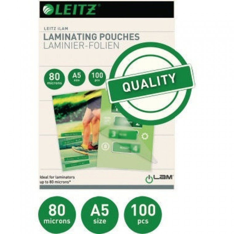 Leitz Laminierfolie 33817 DIN A5 80mic 100 St./Pack. Leitz Laminierfolie 33817 DIN A5 80mic 100 St./Pack.