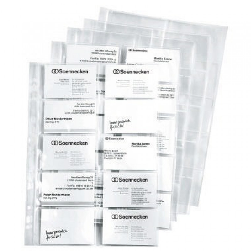 Soennecken Visitenkarten- Prospekthülle 1611 10 St./Pack. Soennecken Visitenkarten- Prospekthülle 1611 10 St./Pack.