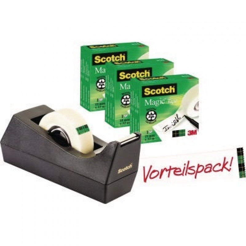 Scotch Klebefilm C38SM3S 19mmx33m + 1 Tischabroller gratis Scotch Klebefilm C38SM3S 19mmx33m + 1 Tischabroller gratis