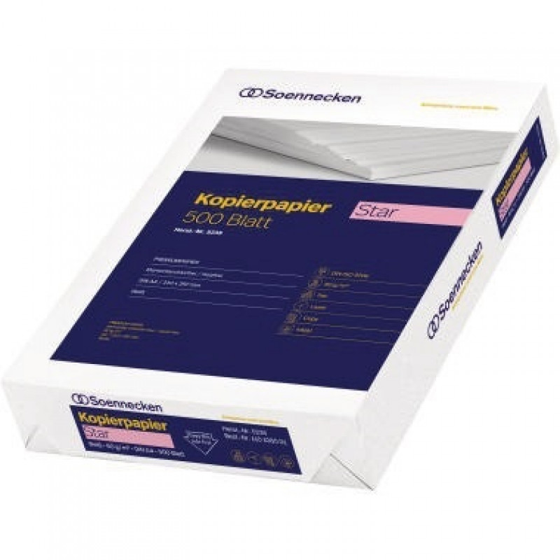 Soennecken Kopierpapier Star 5235 DIN A4 80g weiß 500 Bl./Pack. Soennecken Kopierpapier Star 5235 DIN A4 80g weiß 500 Bl./Pack.