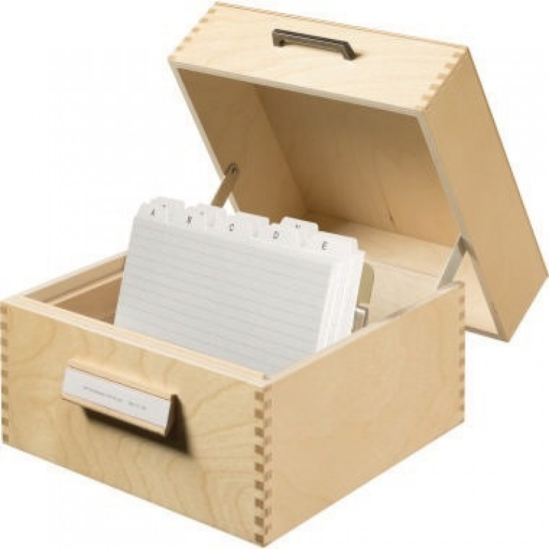 HAN Karteikasten 505 DIN A5 quer max. 900Karten Holtz natur HAN Karteikasten 505 DIN A5 quer max. 900Karten Holtz natur