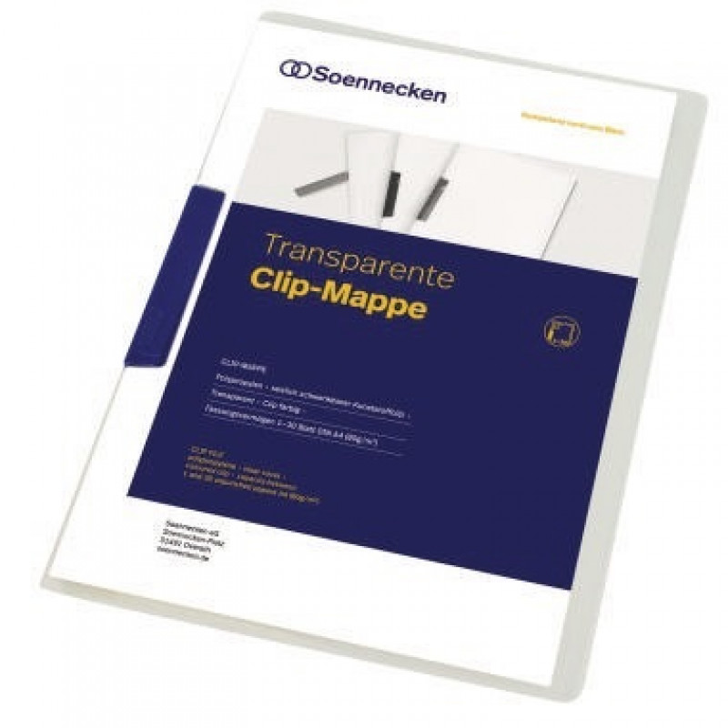 Soennecken Klemmmappe 3262 DIN A4 Polypropylen Clip blau