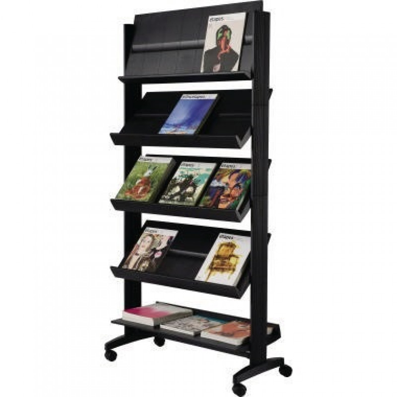 Paperflow Prospektständer Uno 255N.01 5Auflagen mobil schwarz Paperflow Prospektständer Uno 255N.01 5Auflagen mobil schwarz