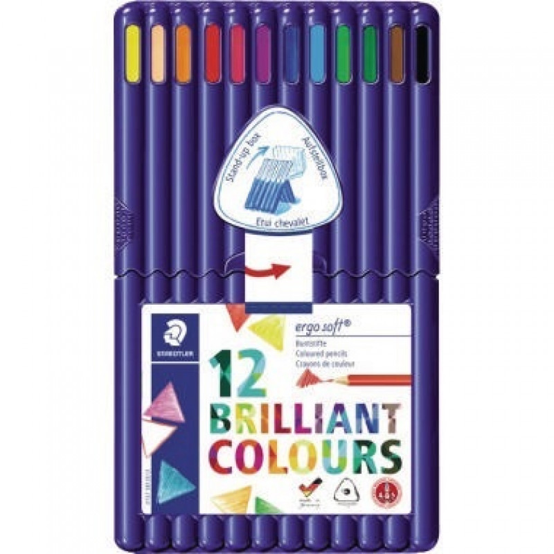 STAEDTLER Farbstift ergo soft 157 SB12 3mm sortiert 12 St./Pack. STAEDTLER Farbstift ergo soft 157 SB12 3mm sortiert 12 St./Pack.