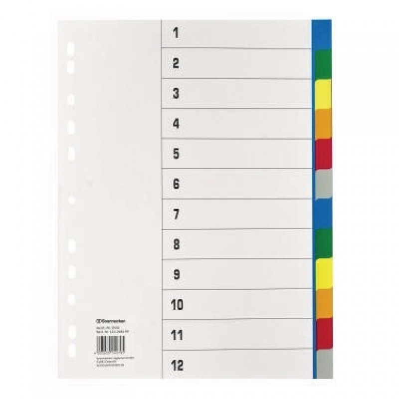 Soennecken Register 1532 DIN A4 blanko 12teilig PP farbig Soennecken Register 1532 DIN A4 blanko 12teilig PP farbig