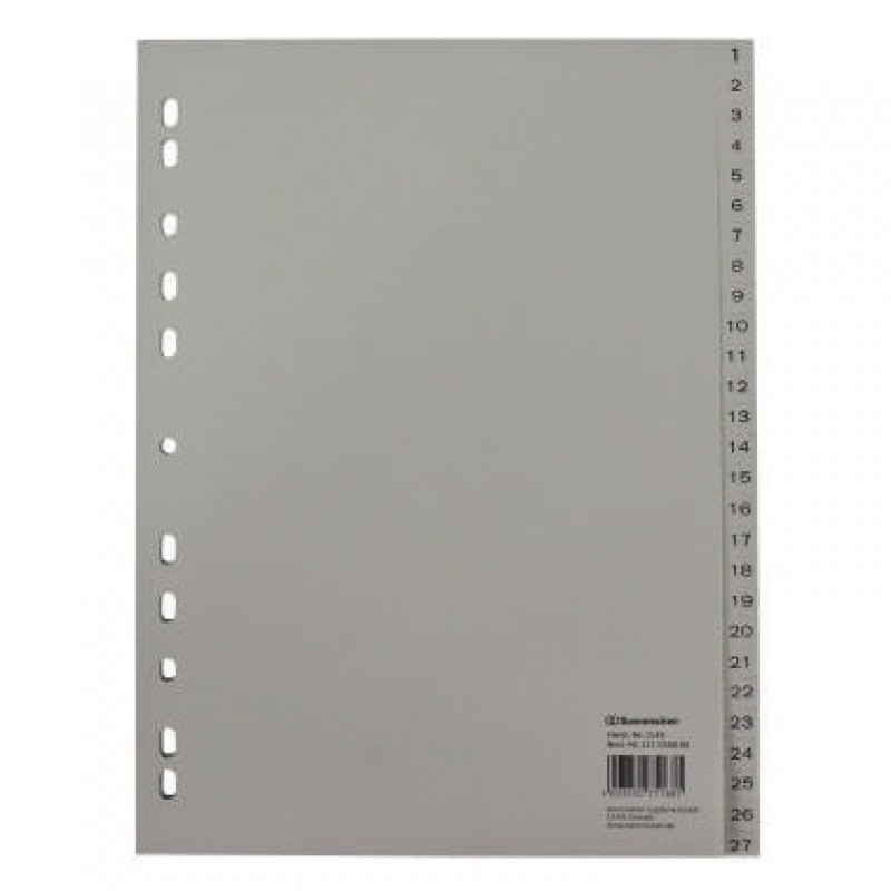 Soennecken Register 1549 DIN A4 1-54 volle Höhe PP grau Soennecken Register 1549 DIN A4 1-54 volle Höhe PP grau
