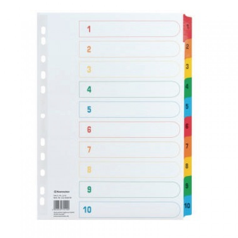 Soennecken Register 1579 DIN A4 1-10 volle Höhe Karton farbig Soennecken Register 1579 DIN A4 1-10 volle Höhe Karton farbig