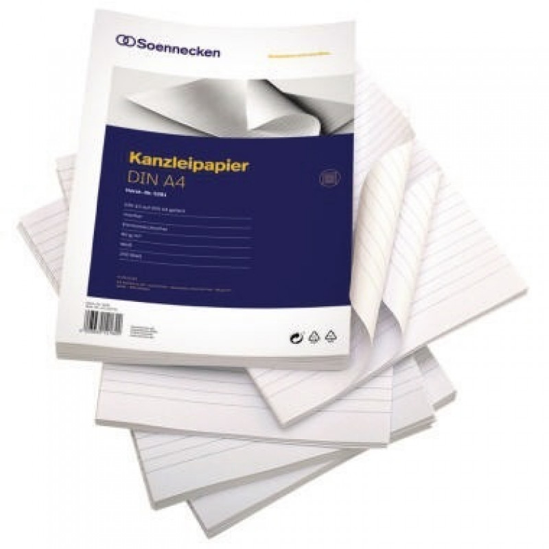 Soennecken Kanzleipapier 5281 A3/A4 o. Korrekturrand lin. 250 Bl./Pack. Soennecken Kanzleipapier 5281 A3/A4 o. Korrekturrand lin. 250 Bl./Pack.