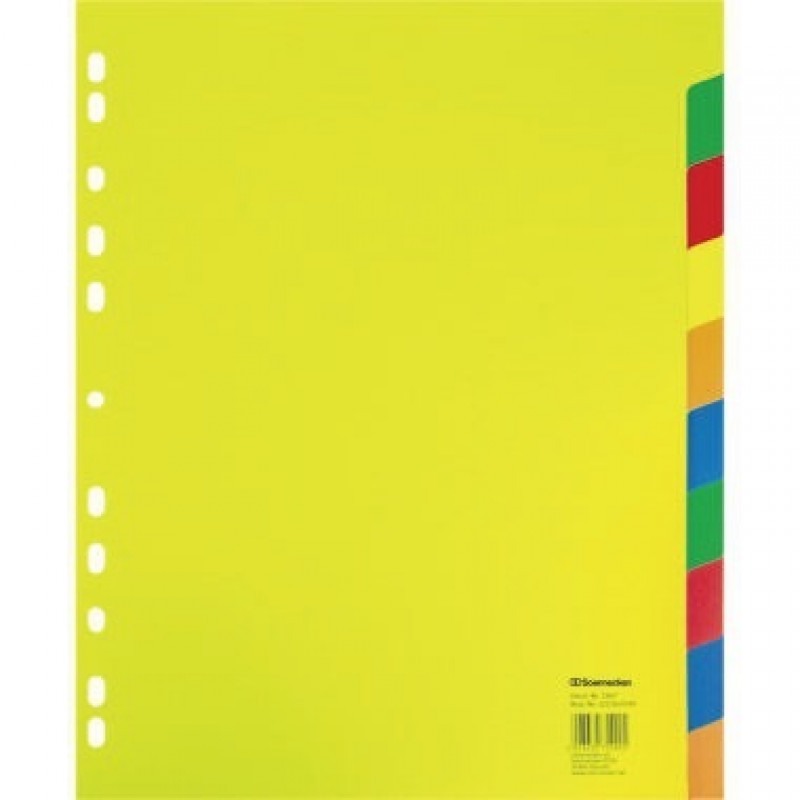 Soennecken Register 1567 DIN A4 blanko 10teilig PP farbig Soennecken Register 1567 DIN A4 blanko 10teilig PP farbig