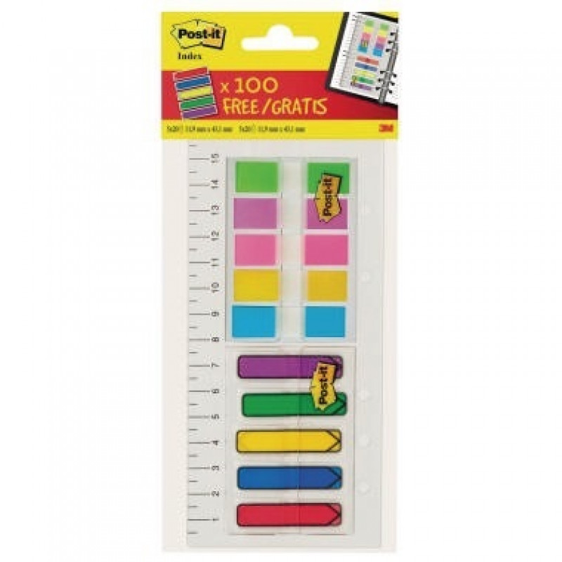 Post-it Haftstreifen Index 683684LP Lineal sortiert 200 St./Pack. Post-it Haftstreifen Index 683684LP Lineal sortiert 200 St./Pack.