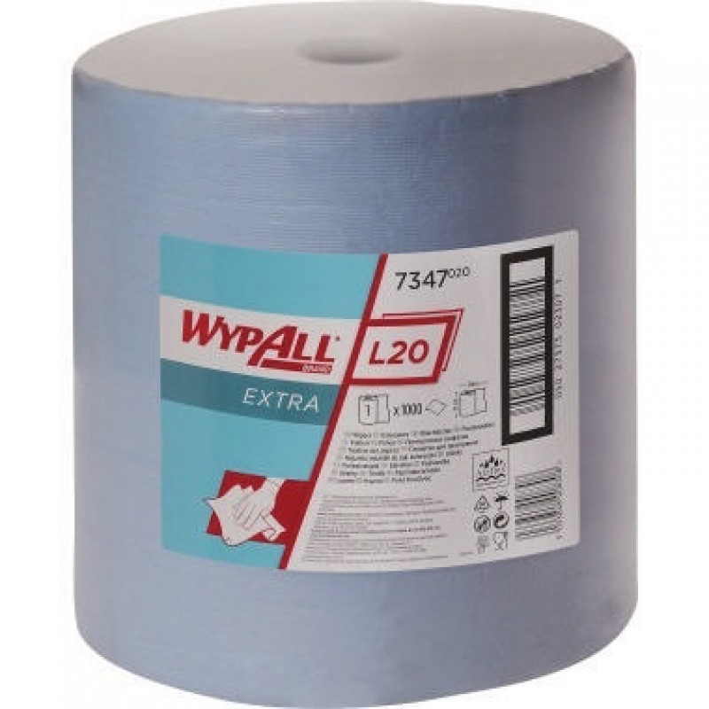 WYPALL Wischtuch L20 7347 2lagig 33x38cm blau 1.000 Bl./Rl. WYPALL Wischtuch L20 7347 2lagig 33x38cm blau 1.000 Bl./Rl.